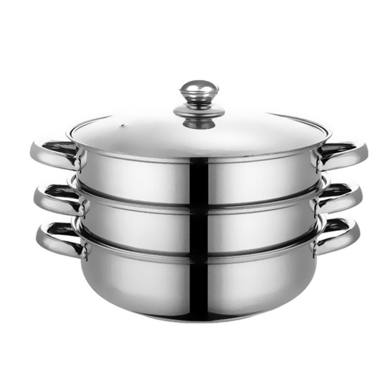 Belfry Kitchen Steamer Three Piece Stainless Steel Steamer Pan Set